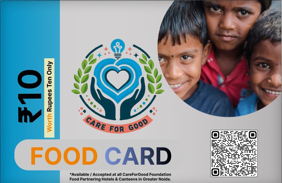 Care For Good food card design
